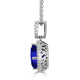 3.4ct Cushion Tanzanite Pendant with 0.21 cttw Diamond