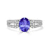 1.2ct Oval Tanzanite Ring with 0.32 cttw Diamond