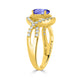 0.76ct Oval Tanzanite Ring with 0.4 cttw Diamond