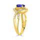 0.76ct Oval Tanzanite Ring with 0.4 cttw Diamond