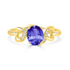 1ct Oval Tanzanite Ring with 0.03 cttw Diamond