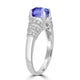 1ct Oval Tanzanite Ring with 0.31 cttw Diamond