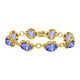 31.2ct Oval Tanzanite Bracelet with 0.58 cttw Diamond