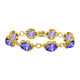 31.2ct Oval Tanzanite Bracelet with 0.58 cttw Diamond