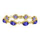 31.2ct Oval Tanzanite Bracelet with 0.58 cttw Diamond