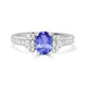 0.76ct Oval Tanzanite Ring with 0.46 cttw Diamond