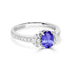 0.76ct Oval Tanzanite Ring with 0.46 cttw Diamond