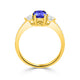 0.76ct Oval Tanzanite Ring with 0.46 cttw Diamond