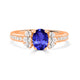 0.76ct Oval Tanzanite Ring with 0.46 cttw Diamond