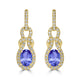 1.2ct Oval Tanzanite Earring with 0.28 cttw Diamond