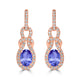 1.2ct Oval Tanzanite Earring with 0.28 cttw Diamond