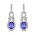 1.2ct Oval Tanzanite Earring with 0.28 cttw Diamond
