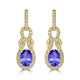 1.2ct Oval Tanzanite Earring with 0.28 cttw Diamond