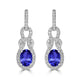 1.2ct Oval Tanzanite Earring with 0.28 cttw Diamond