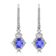 1.2ct Oval Tanzanite Earring with 0.36 cttw Diamond