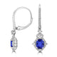 1.2ct Oval Tanzanite Earring with 0.36 cttw Diamond