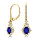 1.2ct Oval Tanzanite Earring with 0.36 cttw Diamond