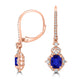 1.2ct Oval Tanzanite Earring with 0.36 cttw Diamond