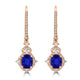 1.2ct Oval Tanzanite Earring with 0.36 cttw Diamond