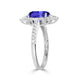 1.8ct Oval Tanzanite Ring with 0.48 cttw Diamond