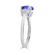 2.2ct Round Tanzanite Ring with 0.13 cttw Diamond