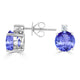 4.4ct Round Tanzanite Earring with 0.1 cttw Diamond