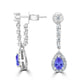 0.8ct Pear Tanzanite Earring with 0.44 cttw Diamond