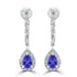 0.8ct Pear Tanzanite Earring with 0.44 cttw Diamond