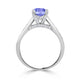 0.9ct Round Tanzanite Ring with 0.67 cttw Diamond