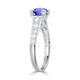 0.9ct Round Tanzanite Ring with 0.67 cttw Diamond