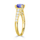 0.9ct Round Tanzanite Ring with 0.67 cttw Diamond