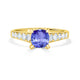 0.9ct Round Tanzanite Ring with 0.67 cttw Diamond