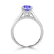 0.9ct Round Tanzanite Ring with 0.67 cttw Diamond