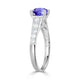 0.9ct Round Tanzanite Ring with 0.67 cttw Diamond