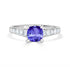 0.9ct Round Tanzanite Ring with 0.67 cttw Diamond