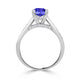 0.9ct Round Tanzanite Ring with 0.67 cttw Diamond