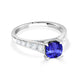 0.9ct Round Tanzanite Ring with 0.67 cttw Diamond