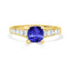 0.9ct Round Tanzanite Ring with 0.67 cttw Diamond