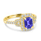 1.05ct Emerald Cut Tanzanite Ring with 0.54 cttw Diamond