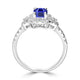 1.05ct Emerald Cut Tanzanite Ring with 0.54 cttw Diamond