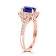 1.05ct Emerald Cut Tanzanite Ring with 0.54 cttw Diamond