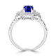 1.05ct Emerald Cut Tanzanite Ring with 0.54 cttw Diamond