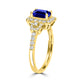 1.05ct Emerald Cut Tanzanite Ring with 0.54 cttw Diamond