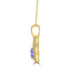 1.4ct Round Tanzanite Pendant with 0.18 cttw Diamond