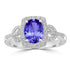 1.2ct Oval Tanzanite Ring with 0.33 cttw Diamond