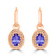 0.96ct Oval Tanzanite Earring with 0.14 cttw Diamond