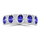 1.1ct Oval Tanzanite Ring with 0.14 cttw Diamond