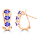 1.02ct Oval Tanzanite Earring with 0.06 cttw Diamond