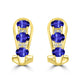 1.02ct Oval Tanzanite Earring with 0.06 cttw Diamond