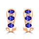 1.02ct Oval Tanzanite Earring with 0.06 cttw Diamond